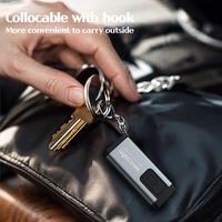 Senter Gantungan Kunci WT1 Ultra-Tipis 200 Lumen, Senter Mini COB Isi Ulang USB-C dengan Alarm 100dB untuk Dibawa di Saku
