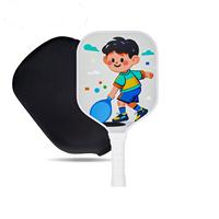 Raquette de pickleball en fibre de verre légère de 180 g, forme rectangulaire, pour enfants, cadeau pour débutants, personnalisable
