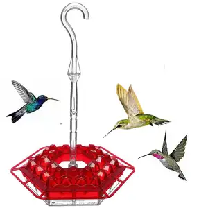 Mangiatoia per colibrì da appendere con 30 porte e fossato dotato di mangiatoia per colibrì da appendere resistente agli insetti per la difesa degli insetti