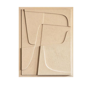 Decorazione per la casa 3d arti murali astratta geometrica fatta a mano in legno intagliato decorazione <span class=keywords><strong>pittura</strong></span> moderna in rilievo arenaria - Product Image 5