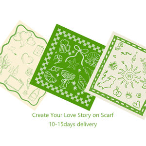 Bandana carré personnalisé imprimé numériquement pour hommes, femmes et filles, pour mariages et promotions - Product Image 1