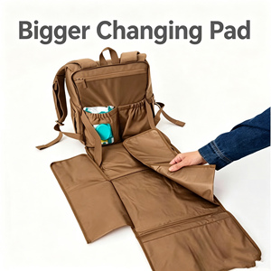 Sac à dos de voyage portable pour maman, grand sac à langer avec station de change, sacs de rangement pour poussette, sac à dos pour maman - Product Image 2
