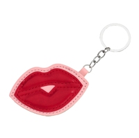 Nouveau porte-clés pendentif en cuir PU rouge vif en forme de cœur, double couche, avec enregistrement vocal numérique, écologique, accessoire de sac, cadeau