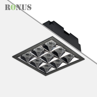 3W * 9 Office 9 Source Lumière Linéaire Plafond Encastré COB Grille Spot LED Spot