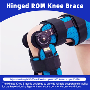 Supporto per Ginocchio con Cerniera Regolabile, Tutore per Articolazione del Ginocchio per Recupero da Infortuni Sportivi, Stabilizzazione Articolare, <span class=keywords><strong>Protezione</strong></span> del Menisco - Product Image 2