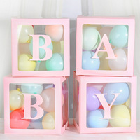 LOVE & Confession Balloon Box Props for Graduation Wedding & Birthday Party Decoration Surprise BABY Balloons Box Placement