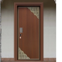 Porte d'entrée principale de villa personnalisée en laiton couleur bronze en acier inoxydable porte d'entrée de sécurité en cuivre de luxe