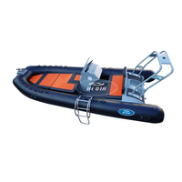 Bote de Pesca de Aluminio HAIDE de 16 Pies, Botes Inflables de PVC 480, Botes de Remo