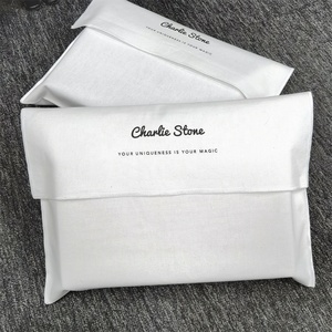 Chuanghua Custom Logo Printed Canvas Flap Gift Luxury <b>Envelope</b> Bag for Dress Handbag Packaging <b>White</b> Cotton Dust <b>Envelope</b> Pouch - Product Image 2