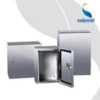 SAIPWELL-caja de Metal de acero inoxidable, caja de distribución de Cable, resistente al agua, IP66