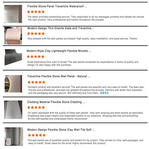 แผ่นหินเทียมลายหินอ่อน Travertine แบบยืดหยุ่น ทันสมัย ปลอดภัย ตกแต่งผนัง รูปแบบ 3 มิติ สำหรับบ้าน - Product Image 3