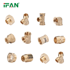 IFAN OEM chất lượng Brass phụ kiện đường ống dẫn nước sản xuất kinh nghiệm Kích thước <span class=keywords><strong>1</strong></span>/4 "-2" Brass phụ kiện đường ống - Product Image 1