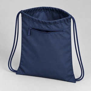 Sac à dos à cordon en polyester avec poche avant zippée 35x45cm, sac de sport pour événements et promotions, logo personnalisé - Product Image 3