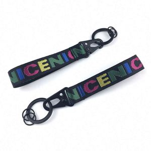 Llavero de mosquetón corto de alta resistencia con logotipo personalizado al por mayor y correa de sujeción - Product Image 4