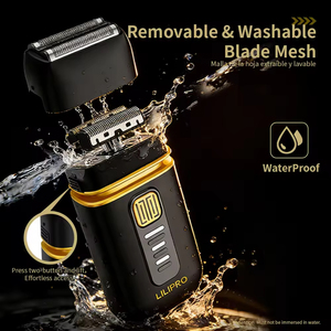 Afeitadora Eléctrica Lilipro S52 de Doble Cuchilla, Resistente al Agua IPX5, <span class=keywords><strong>para</strong></span> Cara, Barba y <span class=keywords><strong>Cabeza</strong></span> Calva, 8000 RPM, <span class=keywords><strong>para</strong></span> Barbería - Product Image 5