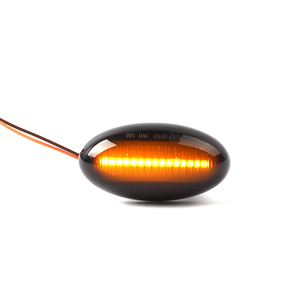 ไฟเลี้ยวข้างแบบ LED สำหรับ 107 206 307 407 607 1007 ไฟเลี้ยวข้างแบบไดนามิก LED  พร้อมเลนส์รมดำสีเหลืองอำพัน - Product Image 6