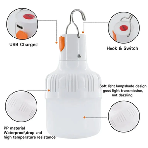 Lampe de travail portable pour tente, ampoule multifonction rechargeable, lumière solaire LED, lanterne de camping - Product Image 5