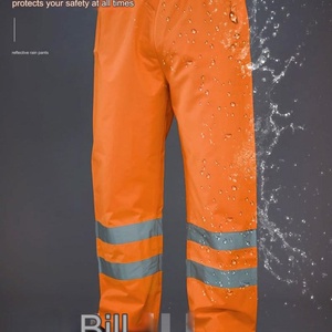 Chaleco de Seguridad Reflectante de Alta Visibilidad, Clase 2 ANSI, Resistente al Fuego, de Poliéster, Impermeable, Naranja/Amarillo, con Logotipo Personalizado para Trabajadores, Venta al Por Mayor - Product Image 3