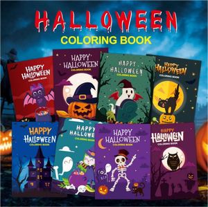 Regalo Perfecto, Simple y Lindo, Varios Diseños, 8 Ilustraciones con Temática de Halloween, Libro para Colorear para Niños Pequeños, Niñas y Niños - Product Image 2