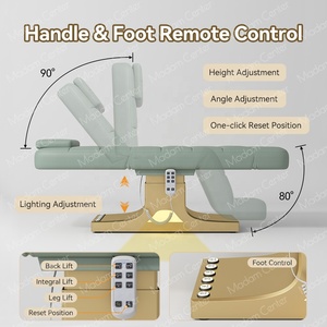 Madamcenter Luxus Kosmetikliege Elektrischer Kosmetikstuhl 3 Motoren Kunstleder Kosmetologie-Bett für Gesichtsbehandlungen Spa - Product Image 3