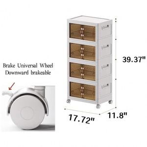 Contenedores de Almacenamiento Plegables Apilables Multicapa para Dormitorio, Armario Plegable, Organizadores de Ropa de Plástico con Puertas - Product Image 3