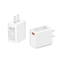 Chargeur rapide 18W QC3.0 5V3A USB-A Adaptateur de charge Android Chargeurs muraux portables US EU UK JP pour téléphones mobiles universels