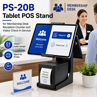 Support d'imprimante TPV PS-20B pour iPad, idéal pour les bureaux d'accueil, les comptoirs de réception et les services d'enregistrement des visiteurs
