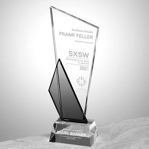 कस्टम क्रिस्टल ट्रॉफी के लिए नया डिजाइन सस्ता पुरस्कार - Product Image 2