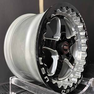 Rodas Personalizadas de 2 Peças Pretas Forjadas com Beadlock 5x120 5x114.3 17x10 15x10 para Corrida de Arrasto 15 Polegadas para Mustang <span class=keywords><strong>Corvette</strong></span> C5 C6 - Product Image 3