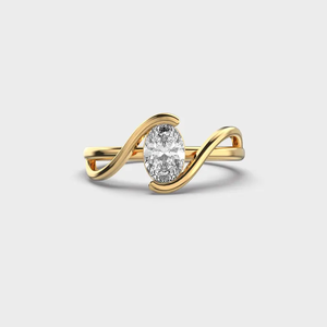 Anillo de Compromiso con Diamante Ovalado de 1.00CT Cultivado en Laboratorio, Oro de 14K, Solitario, Joyería Fina Nupcial, Anillo Elegante y de Lujo - Product Image 6