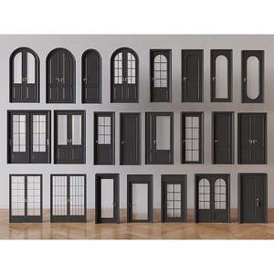 Porta Interna <span class=keywords><strong>in</strong></span> <span class=keywords><strong>Vetro</strong></span> e <span class=keywords><strong>Legno</strong></span> Massello, Stile Francese, Insonorizzata, per Ufficio, Camera da Letto, Villa - Product Image 2
