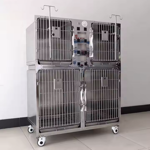 กรงสัตวแพทย์สเตนเลสแบบเข้มข้นกรงทางคลินิกสำหรับสัตว์เลี้ยง304แบบปรับแต่งได้ - Product Image 2