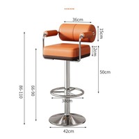 Verstellbare Metall-Drehstühle in Thekenhöhe, Moderne Luxus-Küchendesign-Barhocker für Bartische