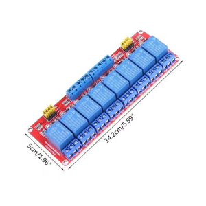 โมดูลรีเลย์ 8 ช่อง 5V แบบออปโตคัปเปลอร์ แยกสัญญาณระดับสูงและต่ำ ทริกเกอร์ไมโครคอนโทรลเลอร์ บอร์ดสีแดง - Product Image 4