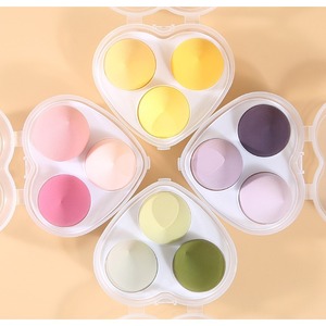Juego de 3 Esponjas de Maquillaje, Brocha para Polvos, Esponja Cosmética con Caja de Regalo en Forma de Corazón - Product Image 6