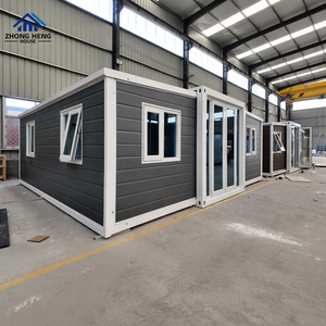 Villa préfabriquée de luxe moderne extensible de 20 pieds ou 40 pieds avec îlot de cuisine et 2 chambres pour ADU de jardin aux États-Unis - Product Image 2