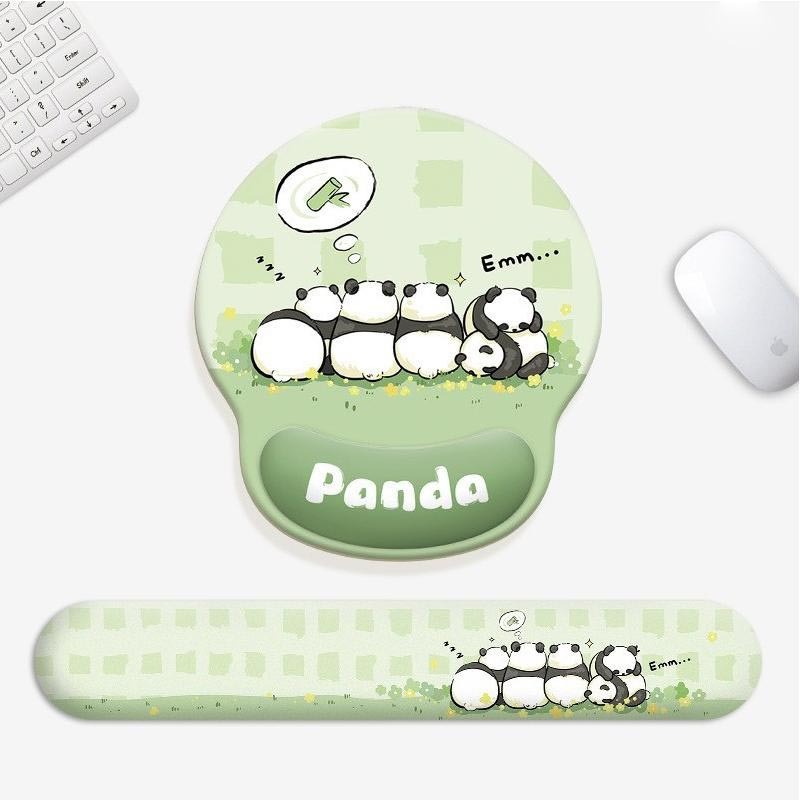 แผ่นรองเมาส์ Hungry Bear + ที่พักข้อมือคีย์บอร์ด / ชุด 2 ชิ้น