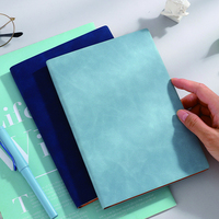 Carnet de notes professionnel relié par colle, pages intérieures lignées, couverture rigide A5