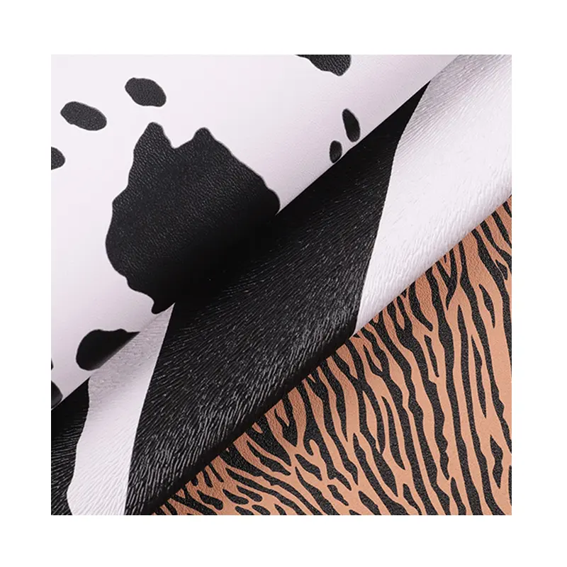 PVC zèbre animal impression cuir souple produit tissu pour sac à main valise vêtement chaussures boîte à bijoux