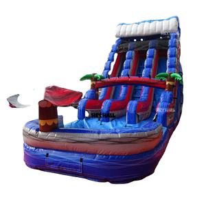 สไลเดอร์น้ำเป่าลม PVC ไวนิล <span class=keywords><strong>ราคา</strong></span><span class=keywords><strong>ถูก</strong></span> ใช้ได้ทั้งแบบเปี<span class=keywords><strong>ย</strong></span>กและแห้ง ขา<span class=keywords><strong>ย</strong></span>ดี ขนาดผู้ใหญ่ สองเลน สำหรับความสนุกในช่วงฤดูร้อน - Product Image 1