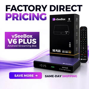 กล่องทีวี VseeBox V6 Plus ระบบ Android 14 รุ่น US รองรับความละเอียด 4K ชิปประมวลผล Amlogic S905Y5 แรม 4GB ความจุ 64GB พร้อมรีโมทสั่งงานด้วยเสียง Bluetooth รองรับ WiFi แบบ Dual Band แลน 100M ฟรี ไม่มีค่าใช้จ่ายเพิ่มเติม - Product Image 1