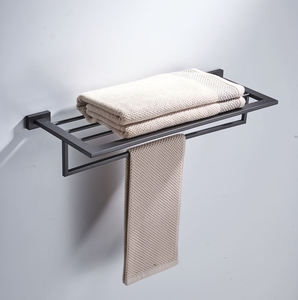 Juego de accesorios de baño de acero inoxidable 304, <span class=keywords><strong>toallero</strong></span> <span class=keywords><strong>negro</strong></span> con cepillo de baño y soporte de jabón para hoteles - Product Image 5