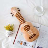 Peluche en forme de guitare, style ukulélé, coussin ou oreiller en peluche