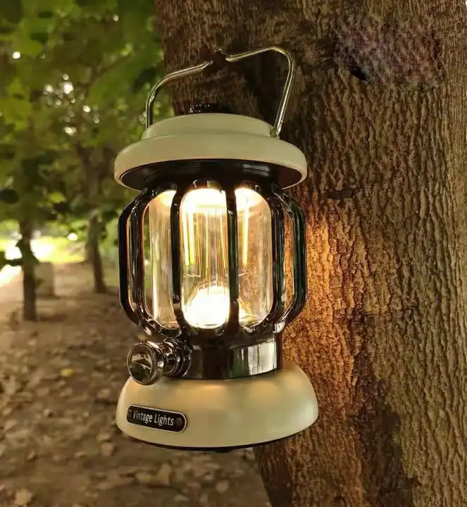 Vintage Lantern LED Battery Powered Camping Lamp Outdoor Hanging Lantern  Flickering Flame Rechargeable Retro Lanterns Remote Control 4 Modes Light