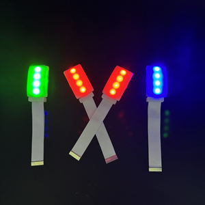 Sunjet nouveau produit 4 Leds 433mhz DMX télécommandé RGB LED Bracelet Festival lampe de poche tissu Led Bracelet pour événement - Product Image 2