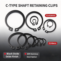 External C-Shaft Snap Retaining Ring Black Oxide Surface Treatment Elastic Circlip for Securing Bearings on Industrial Shafts