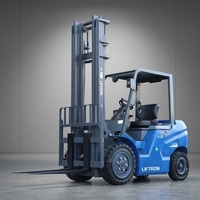 Forklift Gudang Listrik Liftron CPD20 Baterai Lithium-Ion Ban Solid Penggerak Roda Depan Kecepatan 14 km/jam Transportasi Kargo Efisien