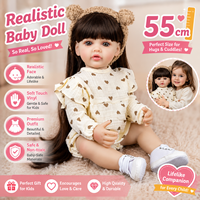 Poupée Reborn Betty Bebe en Silicone et Vinyle, Corps Entièrement Lavable, pour Filles, Jouet d'Anniversaire, Poupée Reborn en Silicone pour Enfants
