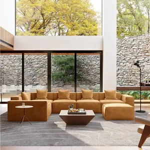 NOVA daire oturma oda mobilya setleri kesit kanepe kumaş kapakları modüler 2 kişilik salon köşe döşemeli kanepe - Product Image 5