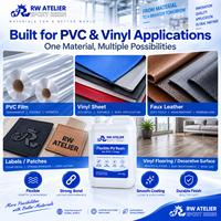 Résine PU Flexible RW ATELIER pour PVC Vinyle, Adhérence Forte, Finition Transparente pour Films, Simili Cuir, Étiquettes, Solutions de Revêtement de Sol